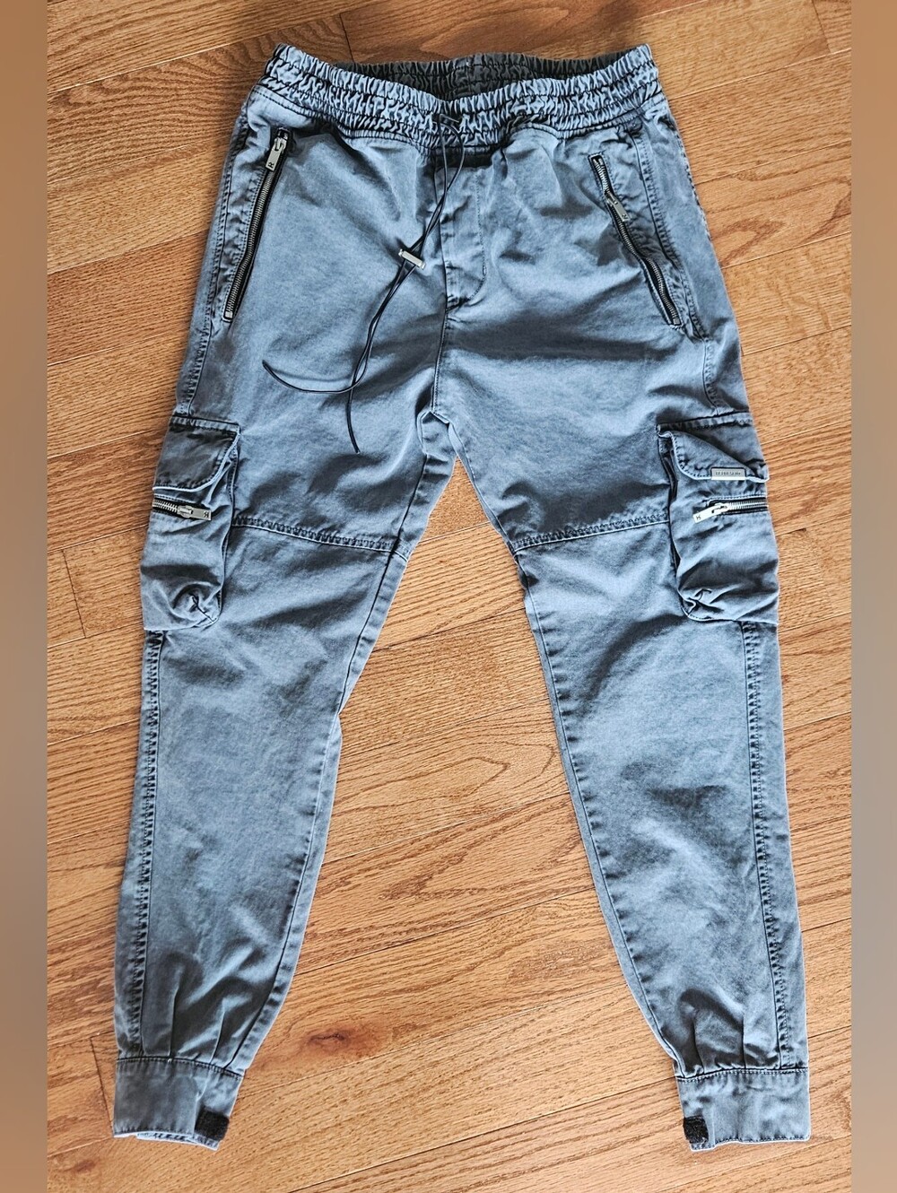 Represent Men's Cargo Jogger Pants in Grey with Multiple Pockets
